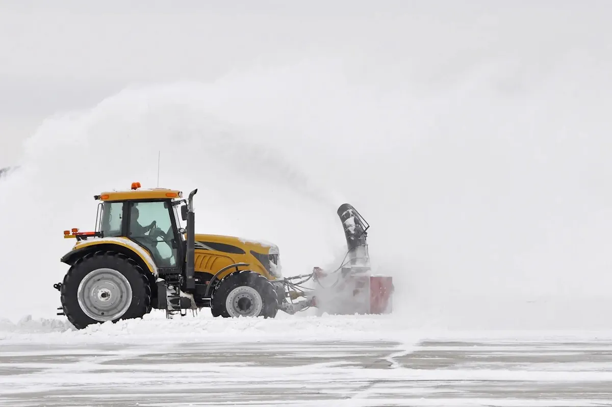 Parking lot snow removal