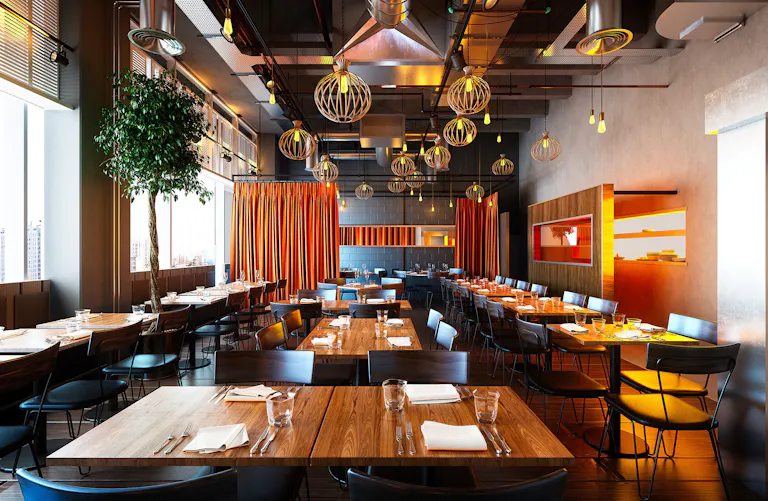 Beautiful restaurant space with well managed facility services