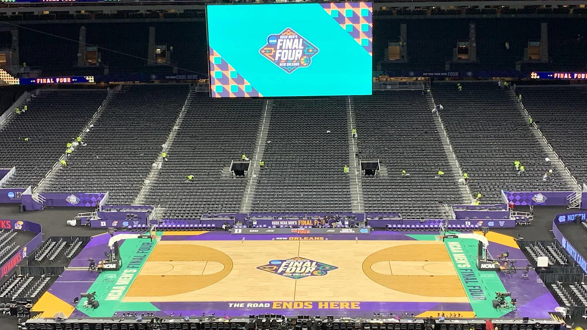 Wideview of KBS crews working Final Four Weekend