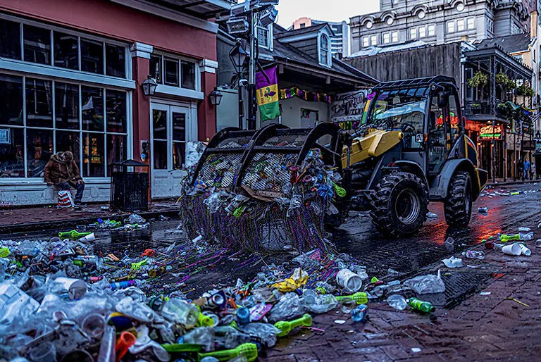 KBS crews manage the massive clean up effort following Mardi Gras